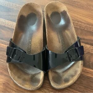 Birkenstock Madrid Black Patent Leather Sandals